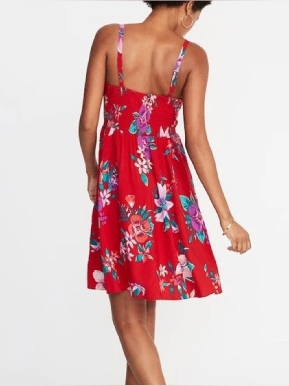 Old Navy red floral dress